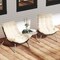 3-Piece Patio Rattan Papasan Chair Set with Cushions and Table